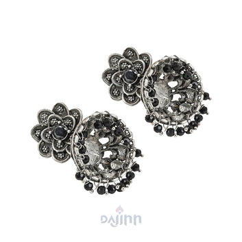 Dajinn Idaaya Silver Oxidised Earring