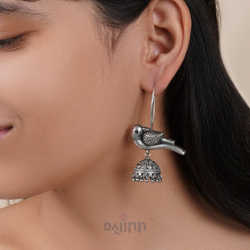 Dajinn Gatrikaa Silver Oxidised Earrings
