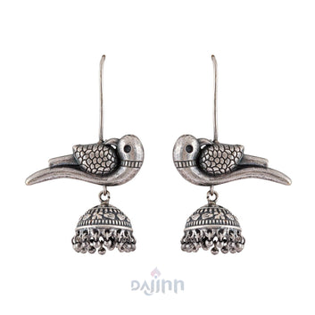 Dajinn Gatrikaa Silver Oxidised Earrings