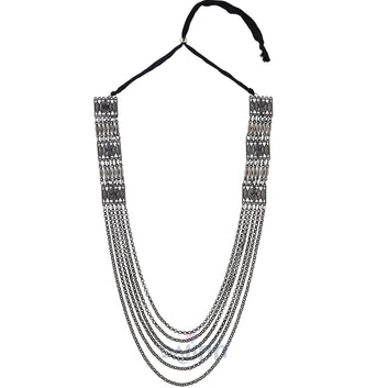 Dajinn Garul Silver Oxidised Necklace