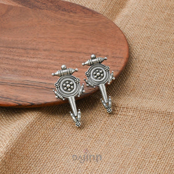 Dajinn Snehal Silver Oxidised Earrings