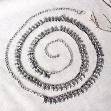 Dajinn Mandodari Silver Oxidised Kamarbandh