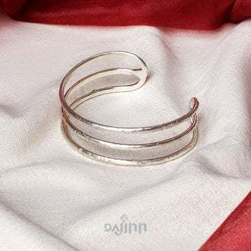 Dajinn Navanya Silver Oxidised Cuff Bracelet