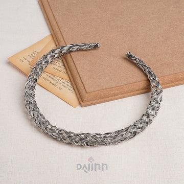 Dajinn Bhagyashree Silver Oxidised Necklace