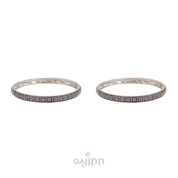 Avanti Silver Oxidized Bangles