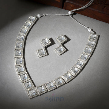 Dajinn Saahiba Silver Uncut Polki Set