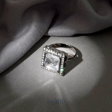 Dajinn Maharani Silver Oxidised Ring