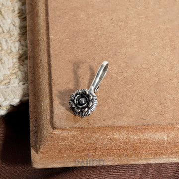 Gul Silver Oxidised Nose Pin