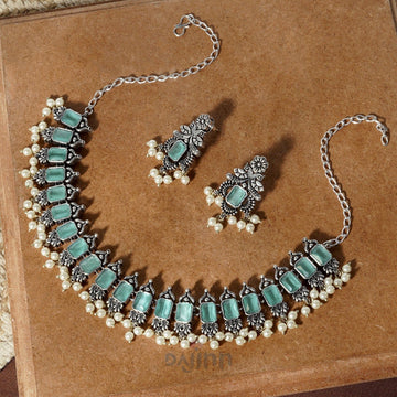 Dajinn Silver and Sea Green Serenade Set