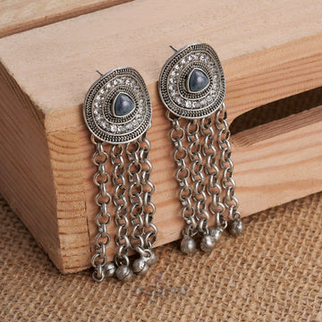 Dajinn Minal Silver Grey Earring