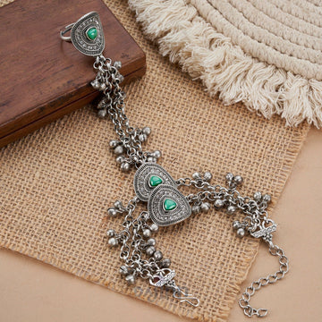 Dajinn Yashwi Silver Turquoise Hathphool
