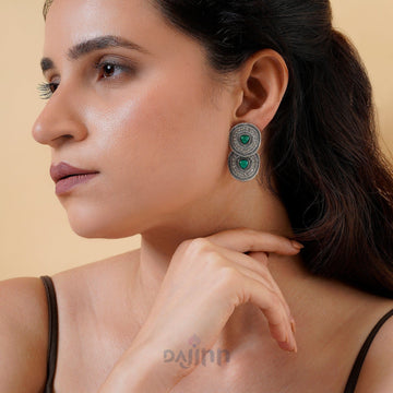 Dajinn Drishti Silver Green Stud