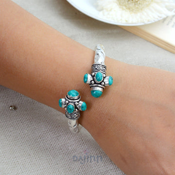 Trisha Turquoise Stone Bracelet Cuff
