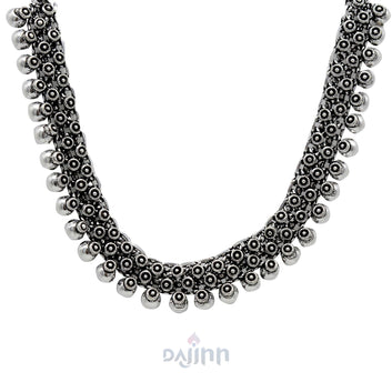 Arya Silver Oxidized Necklace