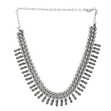 Mihika Silver Oxidized Necklace