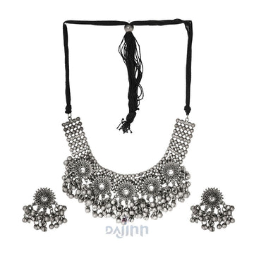 Dajinn Deeher Silver Oxidised Jewelry Gift Set