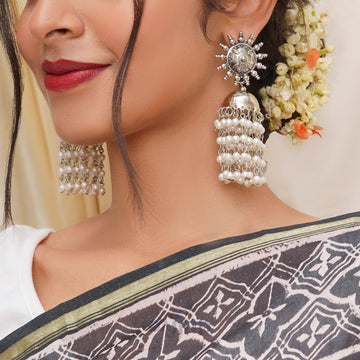 Dajinn Rupangi Pearl Jhumki Earrings