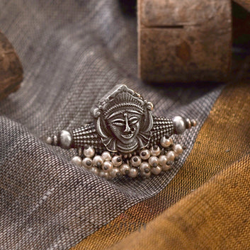 Dajinn Navika Tribal Silver Oxidised Ring