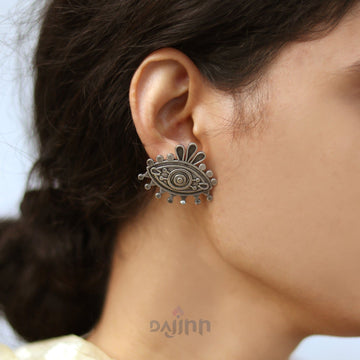 Dajinn Naina Silver Oxidised Earring