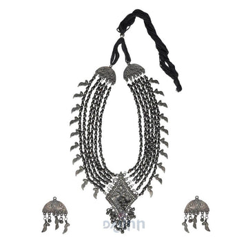 Dajinn Pranaya Silver Oxidised Jewelry Gift Set
