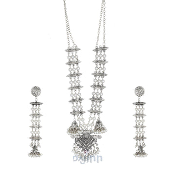 Dajinn Aabha Silver Oxidised Jewelry Gift Set
