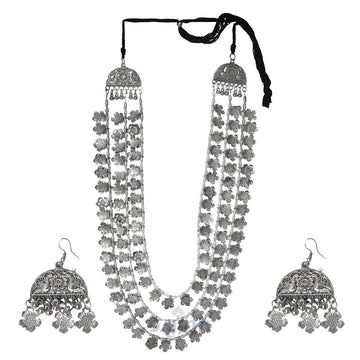 Dajinn Charu Silver Oxidised Jewlery Gift Set
