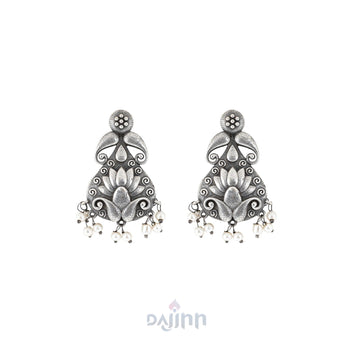 Dajinn Aabir Silver Oxidised Earrings