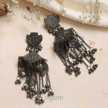 Dajinn Sharvya Silver Oxidised Earrings