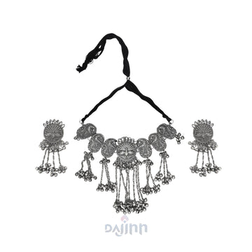 Dajinn Sampurna Silver Oxidised Jewelry Gift Set