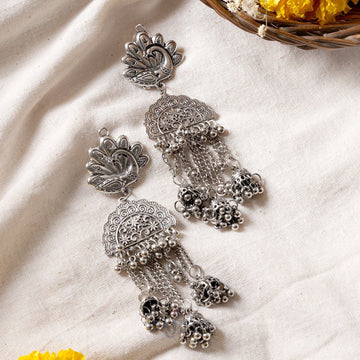 Dajinn Imara Silver Oxidised Earrings