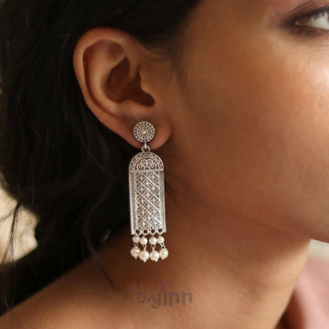 Dajinn Oeshi Silver Oxidised Earrings