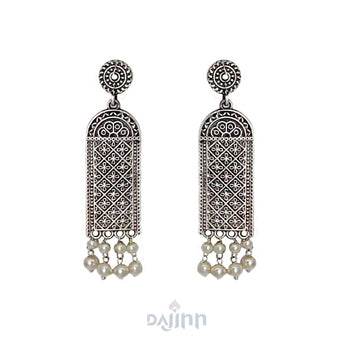 Dajinn Oeshi Silver Oxidised Earrings