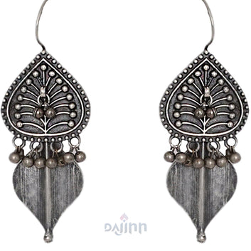 Dajinn Rabhya Silver Oxidised Earrings