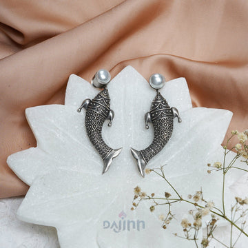 Dajinn Tanuja Silver Oxidised Earrings
