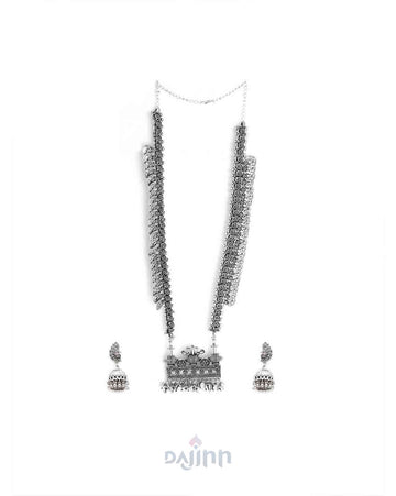 Dajinn Laya Silver Oxidised Jewelry Gift Set
