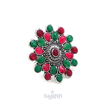 Dajinn Roshni Silver Oxidised Jewelry Gift Set