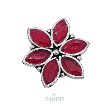 Ageless Red Stone Silver Ring