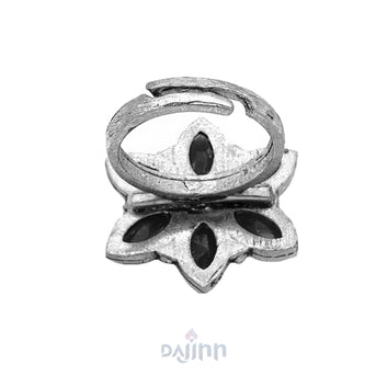 Ageless Black Stone Silver Ring
