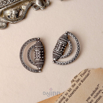 Dajinn Griva Silver Oxidised Earrings