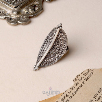 Dajinn Dhanya Silver Oxidised Ring