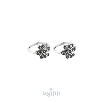 Dajinn Pushp Set of 3 Silver Toe Rings
