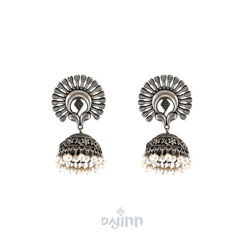 Dajinn Jhalsa Silver oxidised earring