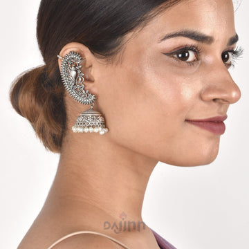 Dajinn Maira silver oxidised earrings