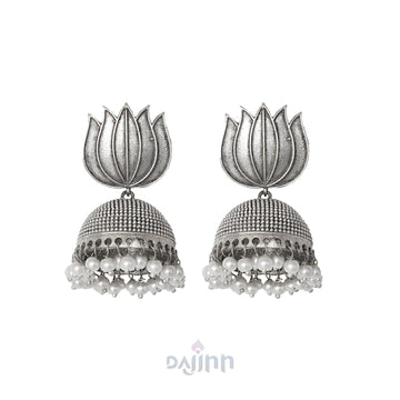 Dajinn Mrunalini Silver Oxidised Jewelry Gift Set