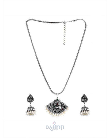 Dajinn Oshee Silver Oxidised Jewelry Gift Set