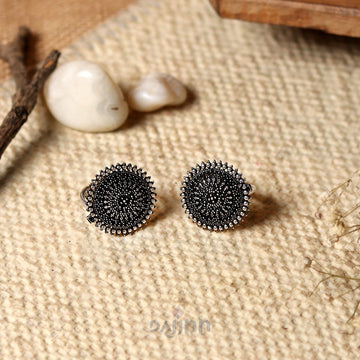 Dajinn Darshita Silver Oxidised Toe Rings