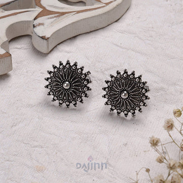 Dajinn Megh Silver Oxidised  Toe Rings