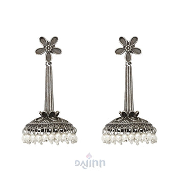 Dajinn Kenisha Silver Oxidised Earrings