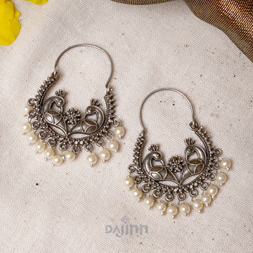 Dajinn Bhuvika Silver Oxidised Earrings