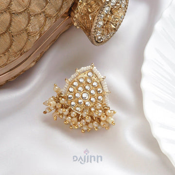 Dajinn Rachana Pearl and Polki Ring